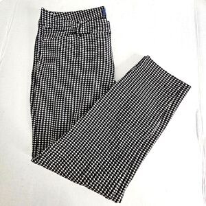Old Navy Pants Womens 12 Regular Pixie Ankle Black Plaid Mid Rise Front Pockets